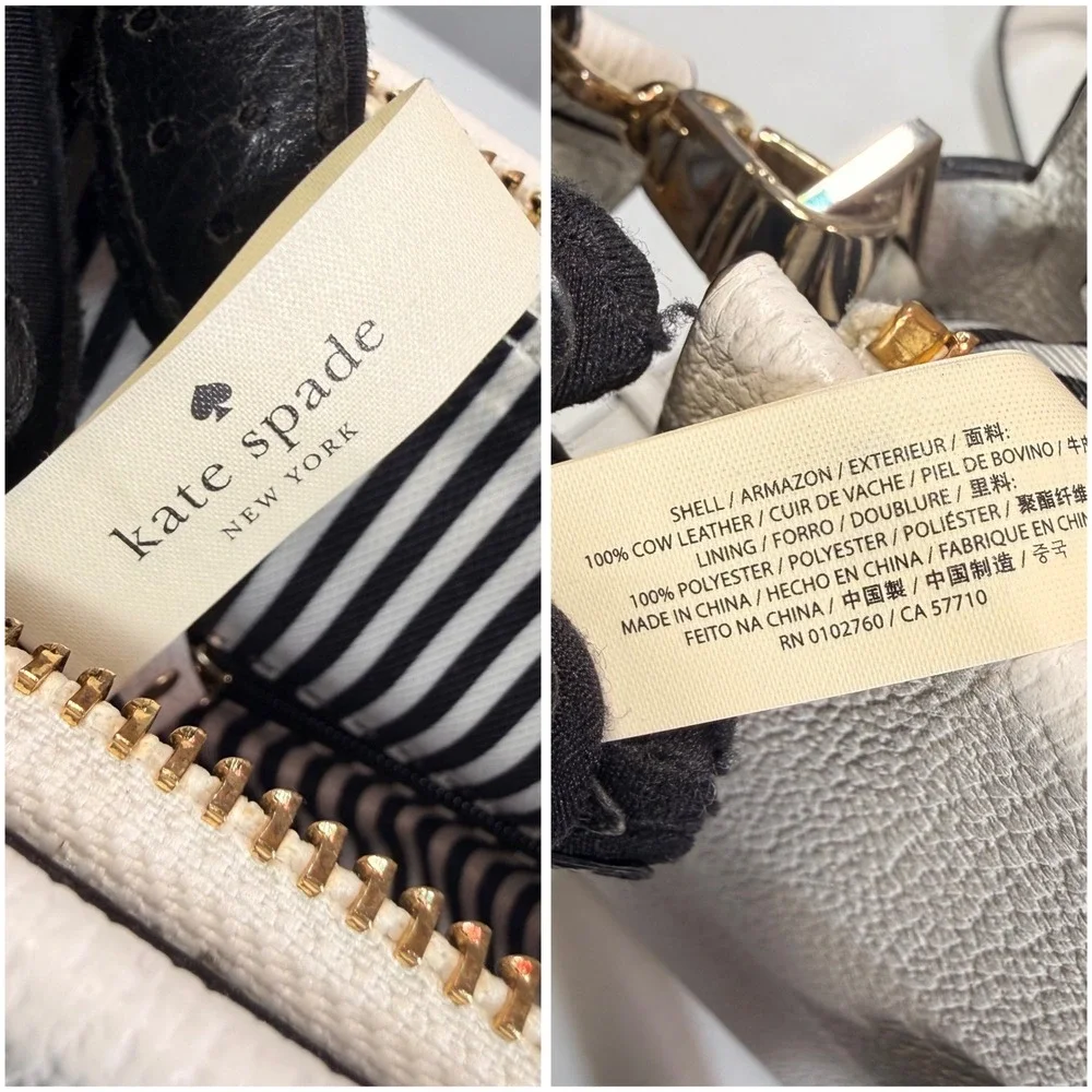 Kate Spade Bette Concord Street Bright White Leather Satchel Crossbody Bag